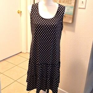 Everlily XL Black/White polka dot dress